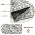 thumbnail image 6 of Round Rugs 5Ft, Black Botanical Round Area Rug Washable Indoor Throw Carpet, Watercolor Rustic Tree Abstract Soft Non Slip Circle Rug for Cabinet Bathroom Home Decor Aesthetic, 6 of 8
