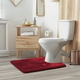 thumbnail image 7 of Nestl Contour Absorbent Memory Foam Bath Mat Bathroom Rug, Red, 24"x20", 7 of 7