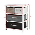 thumbnail image 2 of Gymax Tiroir de Rangement Unité 4 Armoire à Panier Tissé Table de Chevet Table de Chevet, 2 of 10
