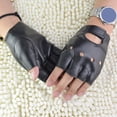 thumbnail image 4 of YSABOXY Men's Half Finger Rivet Gloves, For Club , Dance Performance, 4 of 6