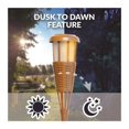 thumbnail image 4 of Solar-Powered Flickering LED Island Torches, Outdoor Landscape Lighting, Bamboo Finish, 4-Pack, Easy Installation ,High Bright, 4 of 6