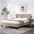 thumbnail image 2 of Sandy Wilson Home Aspen Lit Plateforme Rembourré Grand Format Vison Beige, 2 of 10