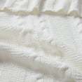 thumbnail image 4 of VCNY Home Dublin White Cable Knit Cotton Throw, 50" x 70", 4 of 5