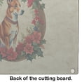 thumbnail image 2 of Basenji Christmas Flowers Glass Cutting Board 12 in x 15 in, 2 of 5