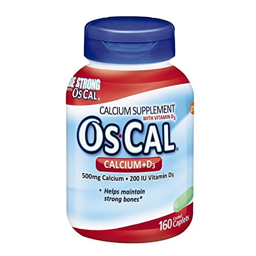 6 Pack OsCal Calcium + D Supplement, Sodium Free, 160 count Each