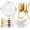 gold, variant on 350 PCS Silver Dinnerware Set for 50 Guests Silverware Set for Wedding & Party