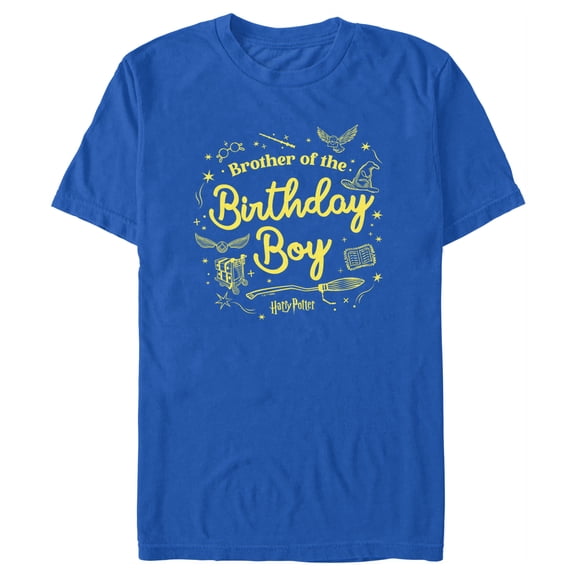 Men's Harry Potter Birthday Boy Brother  Graphic Tee Royal Blue Large
