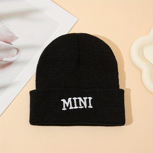 PEACNNG Single/Two/Three-piece Set Papa+mama Autumn and Winter Knitted Hats