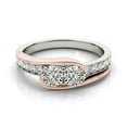 thumbnail image 2 of Two Stone Diamond Ring in 14k White And Rose Gold (3/4 cttw) Size 4, 2 of 4