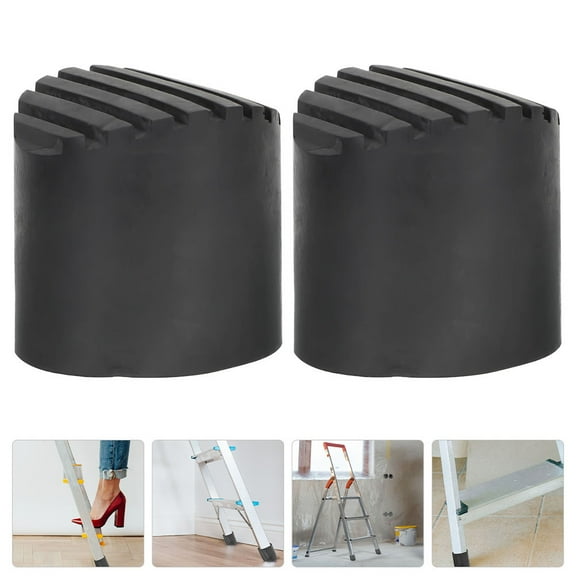 FONDOTIN Rubber Feet for Step Ladders 2Pcs with Shock Absorption and Durability