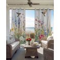thumbnail image 6 of Spring Floral Blackout Curtains for Bedroom Living Room Darkening Curtains 63 Inches Long Botanical Blossom Seasonal Wildflower Window Curtain 2 Panels Set Window Treatment Grommet Drapes 42"x63", 6 of 9
