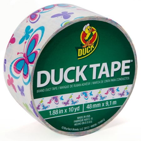 Printed Duck Tape Brand Duct Tape - Butterfly, 1.88 in. x 10 yd.