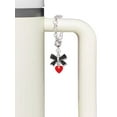 thumbnail image 3 of Delight Jewelry Acrylic 5/16" Red Heart - Silvertone Bow Charm Accessory for Tumblers and Thermal Cups, 3 of 4