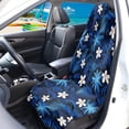 thumbnail image 2 of Uorisanigo Car Seat Towel Cover Fashion Auto Interior Floral Palm Leaf Blue Universal Front Seat Cover Anti-Slip Vehicle Seat Protector Universal Fit for Auto Truck Van SUV, 2 of 6