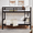Espresso, variant on MAYEERTY Full over Full Bunk Bed with Thick Posts, Wooden Bed Frame with High Guardrail and Ladder for Teens, No Box Spring Needed, Natural