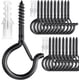 thumbnail image 1 of Solnnerer Paquete de 20 Ganchos de Rosca para Colgar Luces y Plantas, Ganchos para Tazas Q-Hanger Blancos de 2,2 Pulgadas, Ganchos de Techo con Tornillos, Gancho para Ojo, Montaje en Techo de Pared, 1 of 7