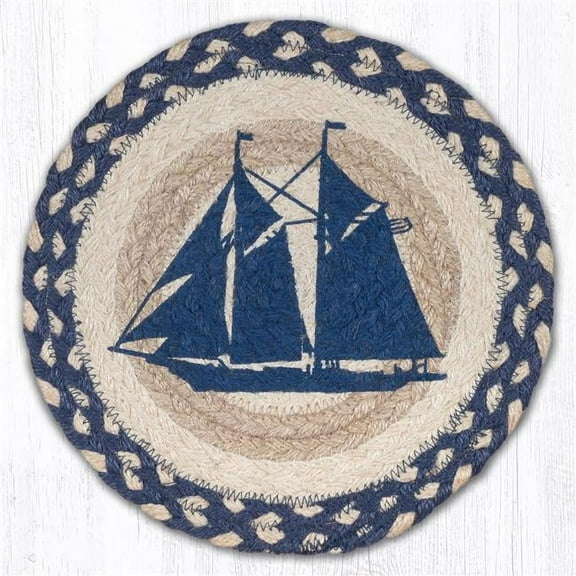 Capitol Importing 80-443S 10 x 10 in. MSPR-443 Schooner Printed Round Trivet