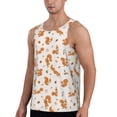 thumbnail image 2 of KLL Cute Squirrel Fall Print Men's Muscle Gym Workout Stringer Tank Tops Bodybuilding Fitness T-Shirts Tank Tops Men-3X-Large, 2 of 7