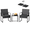 Black, variant on Lofka Patio Table and Chairs Set, Rattan Outdoor Furniture Set for Backyard & Porch, Beige Cushion