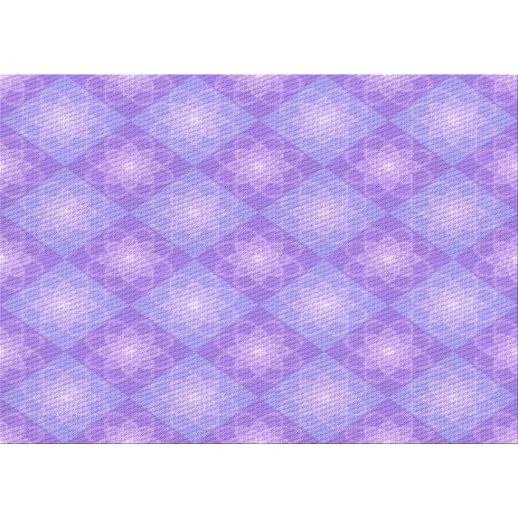 Ahgly Company Indoor Rectangle Patterned Tyrian Purple Area Rugs, 7' x 10'