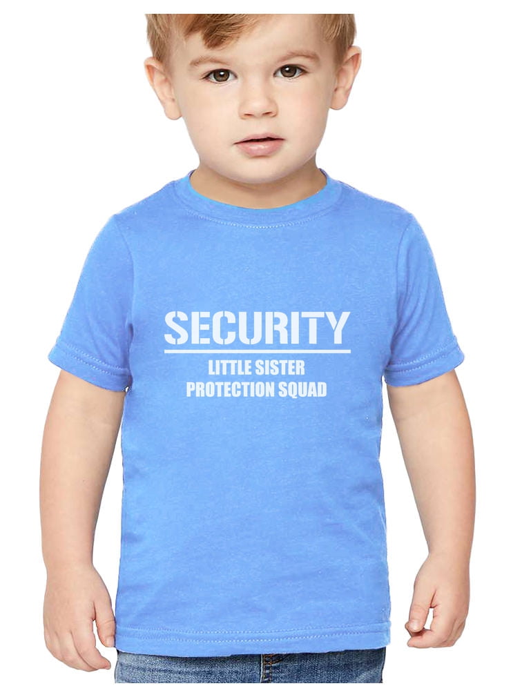 Big Brother Shirt Security for Little Sister Siblings Toddler Shirts