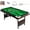 Green tablecloth, variant on Pinypikaka 84" Billiard Pool Table, Portable Foldable Pool Table, Travel Pool Table with Billiard Balls, Cues for Home Game Room, 7ft