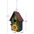 thumbnail image 2 of Rustic Decorative Wooden Hanging Garden Birdhouse Porch Yard Decor 9.37"X6.38"X4.25", 2 of 6