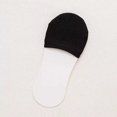 thumbnail image 2 of 5 Pairs of Cotton Half Socks Toe Topper Liner Socks Toe Cover Socks Invisible Socks for Lady (Black White Pink Grey Skin Color), 2 of 8