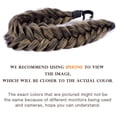 thumbnail image 2 of DIGUAN Messy Wide 2 Strands Synthetic Hair Braided Headband Classic Chunky Plaited Braids Elastic Stretch Hairpiece Women Girl Beauty Boho accessory, 62g/2.1 oz (Dark Golden Brown), 2 of 4