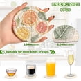 thumbnail image 2 of Yayeee 6 PCS Drink Coasters with Holder Set Woven Absorbent Round Tabletop Hot Pad, Candy Grapefruit Slices, 2 of 7
