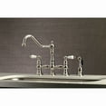 thumbnail image 7 of Kingston Brass KS3276PLBS Restoration 8" Bridge Kitchen Faucet with Sprayer, Polished Nickel, 7 of 7