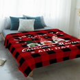 thumbnail image 4 of Red Christmas Blanket Soft Cozy Warm Twin Blanket for Bed, Plush Fuzzy Flannel Fleece Blankets for Sofa, Checkered Gnomes Xmas Tree Snowflake Throw Blankets for Couch, Gifts for Men, 60"x80", 4 of 9