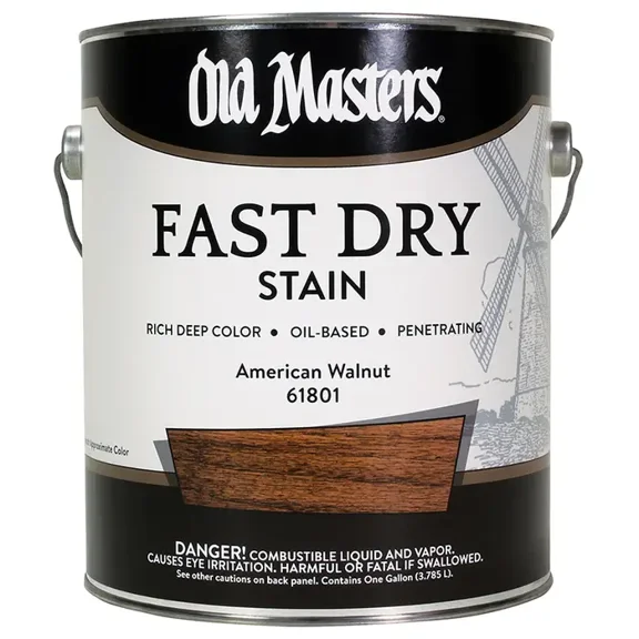 1 gal Old Masters 61801 American Walnut Fast Dry Stain Interior Oil-Based Wood Stain