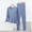 Blue, variant on Royisotas Womens Pajamas Plus Size Sleepwear Casual 2 Piece Trendy Long Sleeve Lounge sets for Women Cotton