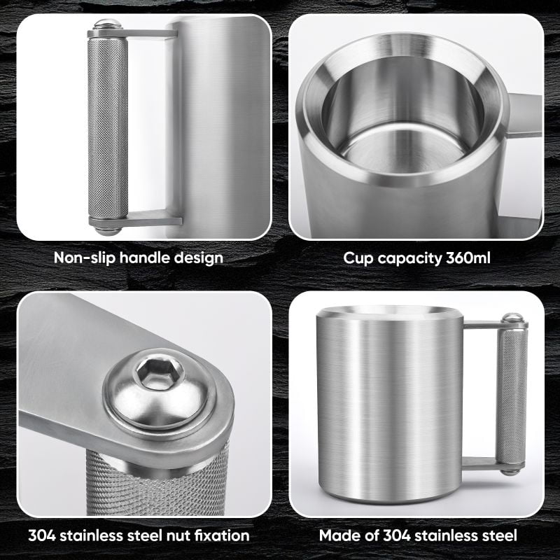 Auckpure Heavy Mug,22 LB/ 10KG Stainless Steel Cup,Super Heavy Dumbbell  Fitness Sports Mug,Gym Exercise Coffee Lover Gift - Walmart.com
