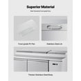 thumbnail image 5 of VEVOR 67"W Commercial Refrigerator, Pizza Prep Refrigerated Table,20" Ultra Wide Countertop Food Prep Worktable, 20.3 Cu.Ft Single Door Salad Prep Fridge, 9 Pans Pizza Make Worktop with Cutting Board, 5 of 9