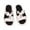 Black, variant on Women Slippers Cute Cat Print Open Toe Flat Design Soft Fuzzy Material Comfortable Indoor Slides Cozy Home Footwear For Ladies Fall And Winter Daily Wear ,Us Size:6