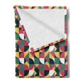 thumbnail image 2 of Geometric Soft Flannel Fleece Throw Blanket, Illustration of Colorful Circles and Triangles, Cozy Plush for Indoor and Outdoor Use, 50" x 60", Multicolor, by Ambesonne, 2 of 5