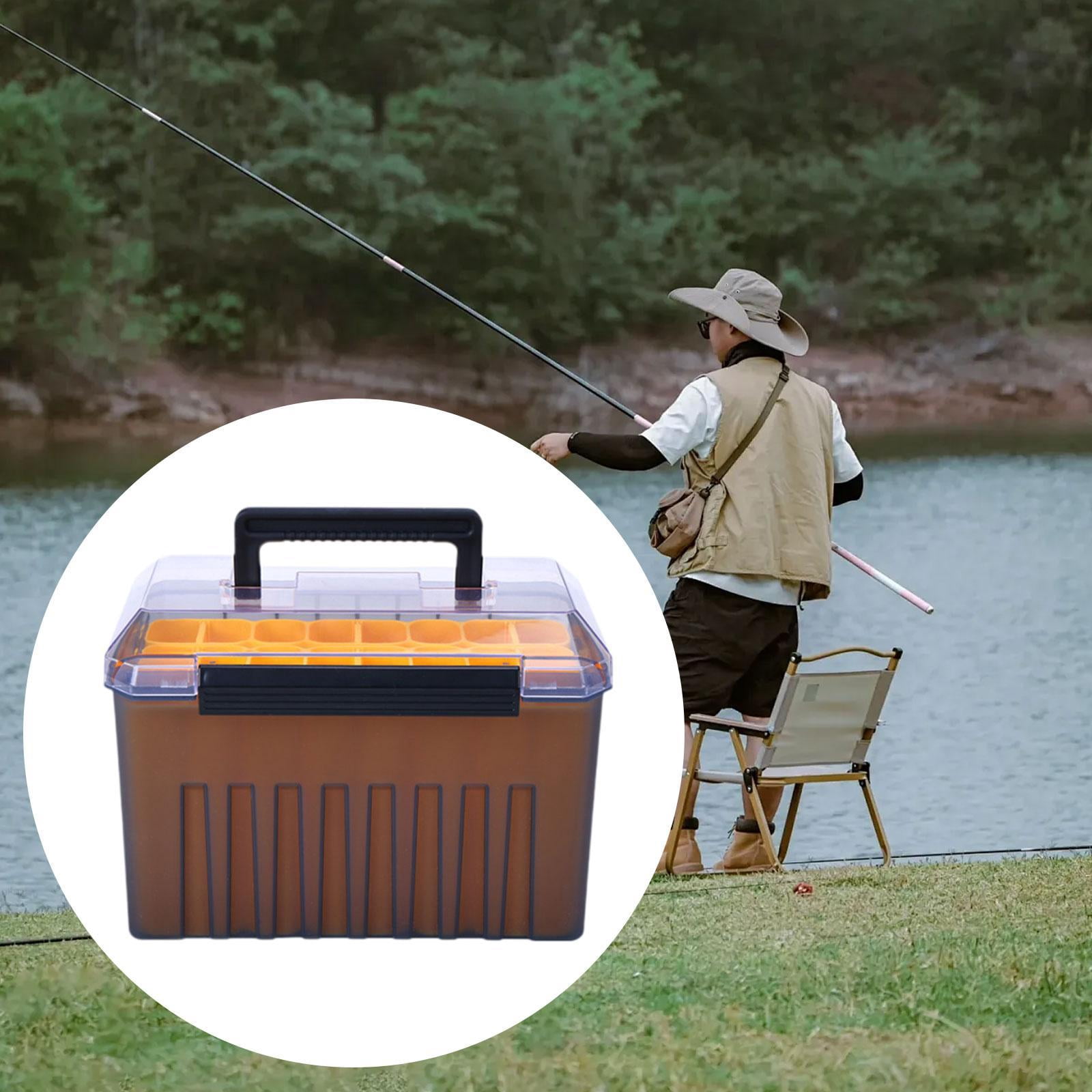 colaxi Fishing Tackle Box Lure weight Tackle Tray Practical Large Capacity Portable Fishing Accessories Container Organizer A