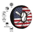 thumbnail image 4 of Lsque Vintage Baseball American Flag Pattern Tire Covers - Tough Tire Wheel Protector for Truck, SUV, Trailer, Camper, RV-14 inch, 4 of 6