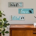 thumbnail image 4 of Duety 3Pcs Wooden Wall Art Signs,Farmhouse Kitchen Wall Decor Rustic Wooden Eat Drink Love Wood Sign Decorative Kitchen Signs Wall Decor Wood Wall Hanging Plaque for Home Kitchen Bedroom, 4 of 9