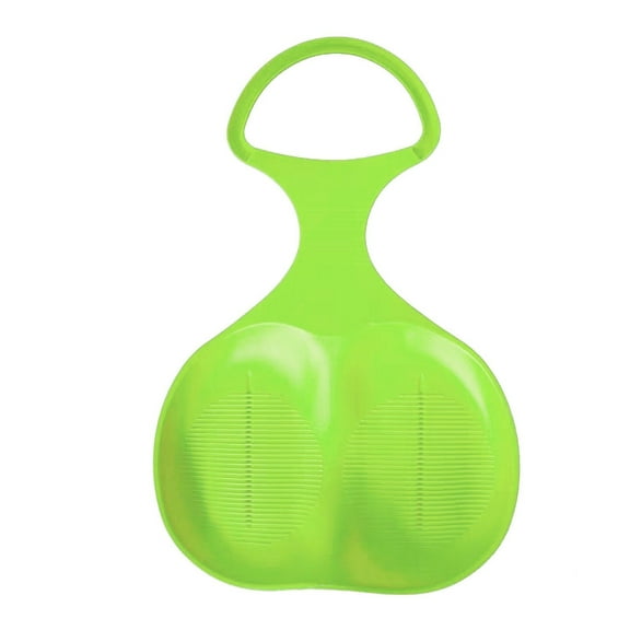 Snow Sled Board for Kids - Outdoor Winter Plastic Skiing Board, Snowboard Sled Luge for Kids, Green Snow Sled for Downhill Riding on Snow and Grass - Fun and Safe Snow Play Toy for Children