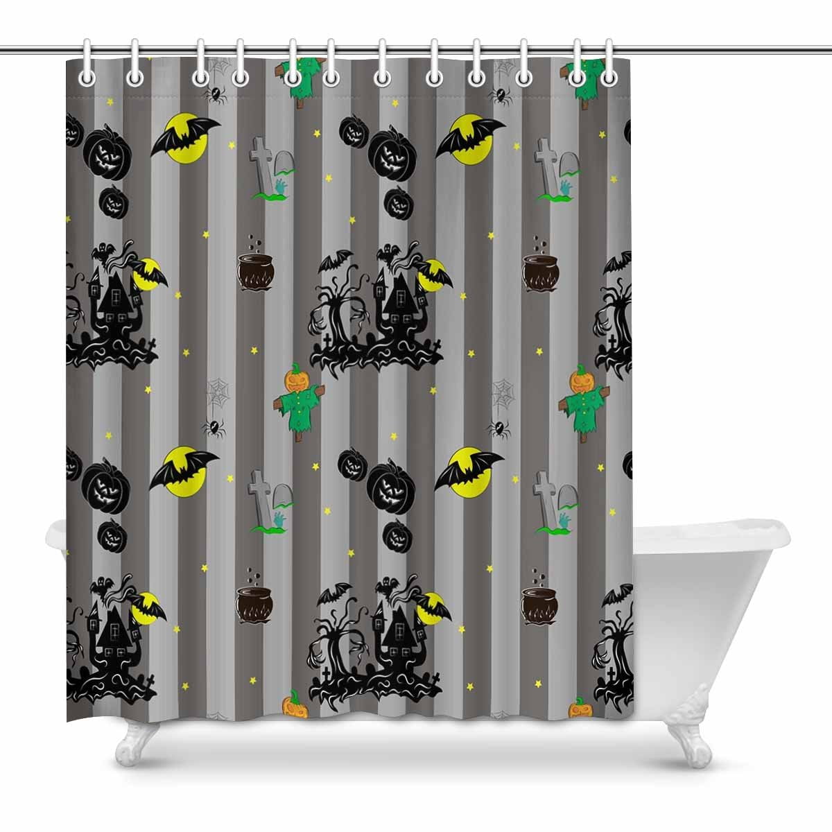 Day of the Dead Skeleton Dance 100/% Polyester Fabric Bathroom Shower Curtain Set