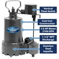 thumbnail image 2 of Superior Pump 92341 1/3 HP Side-Discharge Cast Iron Sump Pump With Float Switch, 2 of 5
