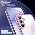 thumbnail image 3 of JETech 3 in 1 Case for Samsung Galaxy A55 5G, with 2-Pack Screen Protector, Tempered Glass Film, Shockproof Bumper Phone Protective Cover Clear Back (Purple), 3 of 6