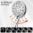 thumbnail image 6 of High Pressure Shower Heads, Brochao 7.1Inch 2 in 1 Rainfall Shower head & Handheld Showers with Magnetic Docking System, 6 Function Handheld Shower Head, 6 of 14