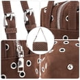 thumbnail image 6 of Sunyuer Vintage Brown Metallic Studded Handbag - Hollow Pillow Bag for Women, Shoulder Bag, 6 of 6