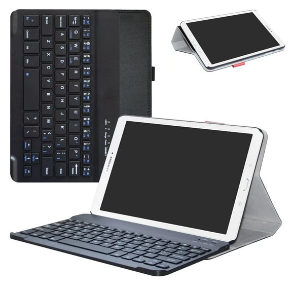 Labanema 9.6" Samsung Galaxy Tab E 9.6 T560 Bluetooth Keyboard Case, PU Leather Folio Stand Protective Case, Cover for 9.6" Samsung Galaxy Tab E 9.6 T560 (Black)
