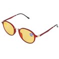 thumbnail image 1 of Gafas de bloqueo de rayos azules gafas de lectura con lentes amarillas antideslizantes reducen la tensión ocular de la migraña marco resistente protección UV ligeras ANGGREK Otros, 1 of 8