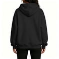 thumbnail image 4 of Hoodies for Women Oversized Trendy Fall Sweatshirt Pullover Fleece Long Sleeve Sweaters Winter Outfits Y2k Clothes Black XL, 4 of 6